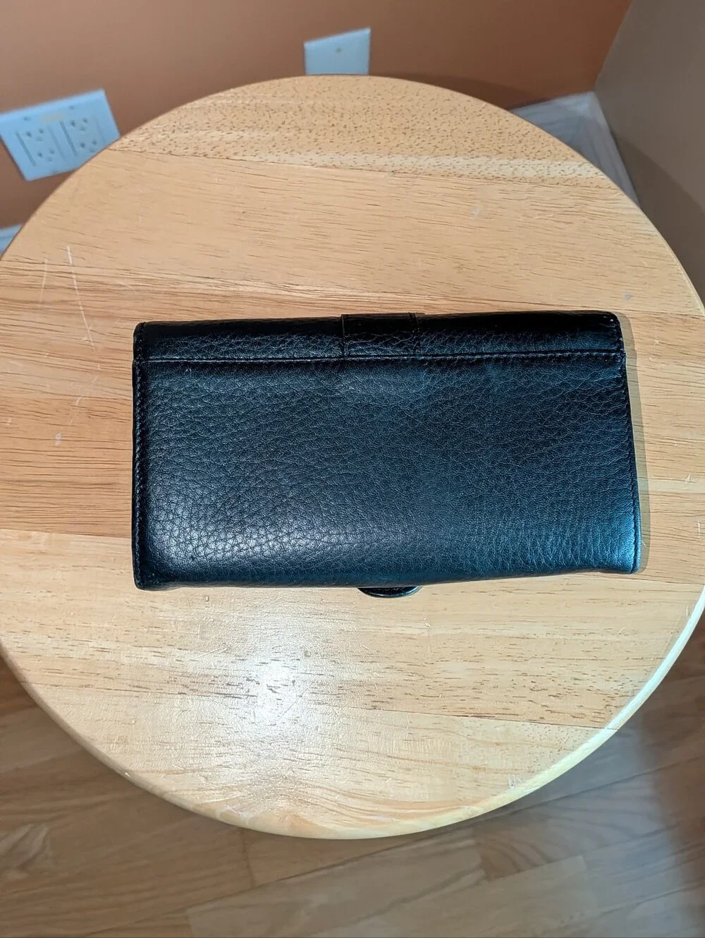Talbots Black Leather Buckle Wallet - Women Accessories